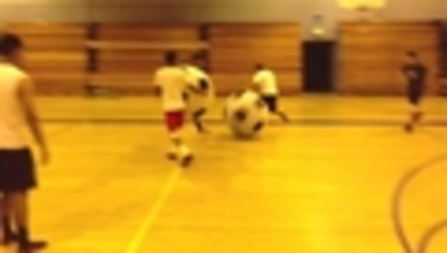 Jokesters Run Into Each Other Holding Medicine Balls and Wipeout