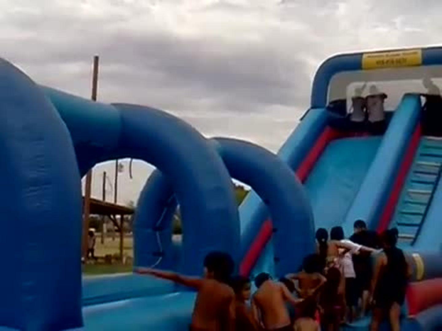 Guys Launch Themselves off Waterslide Jukin Media Inc
