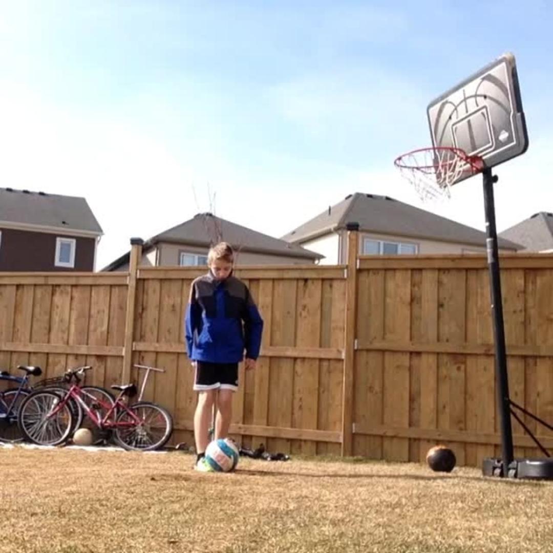 Children's Basketball Hoop Falls on Little Boy Jukin Media Inc