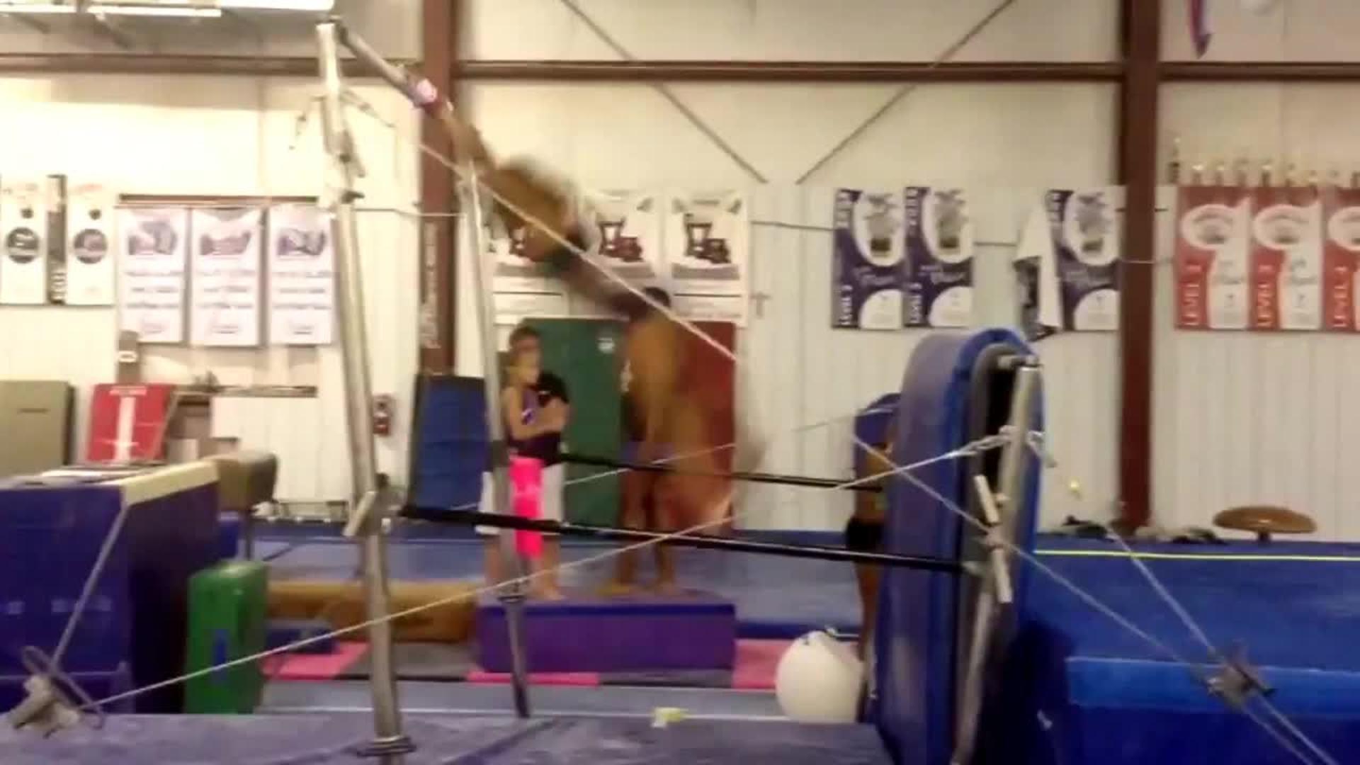 Gymnast Falls off High Bar at Competition Jukin Media Inc