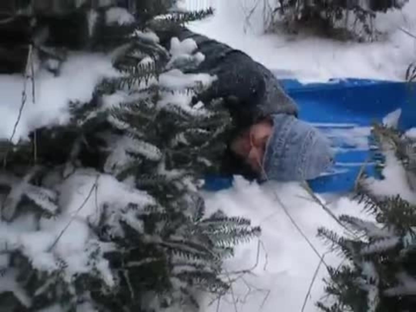 Cutting Down Christmas Tree Fail Jukin Media Inc
