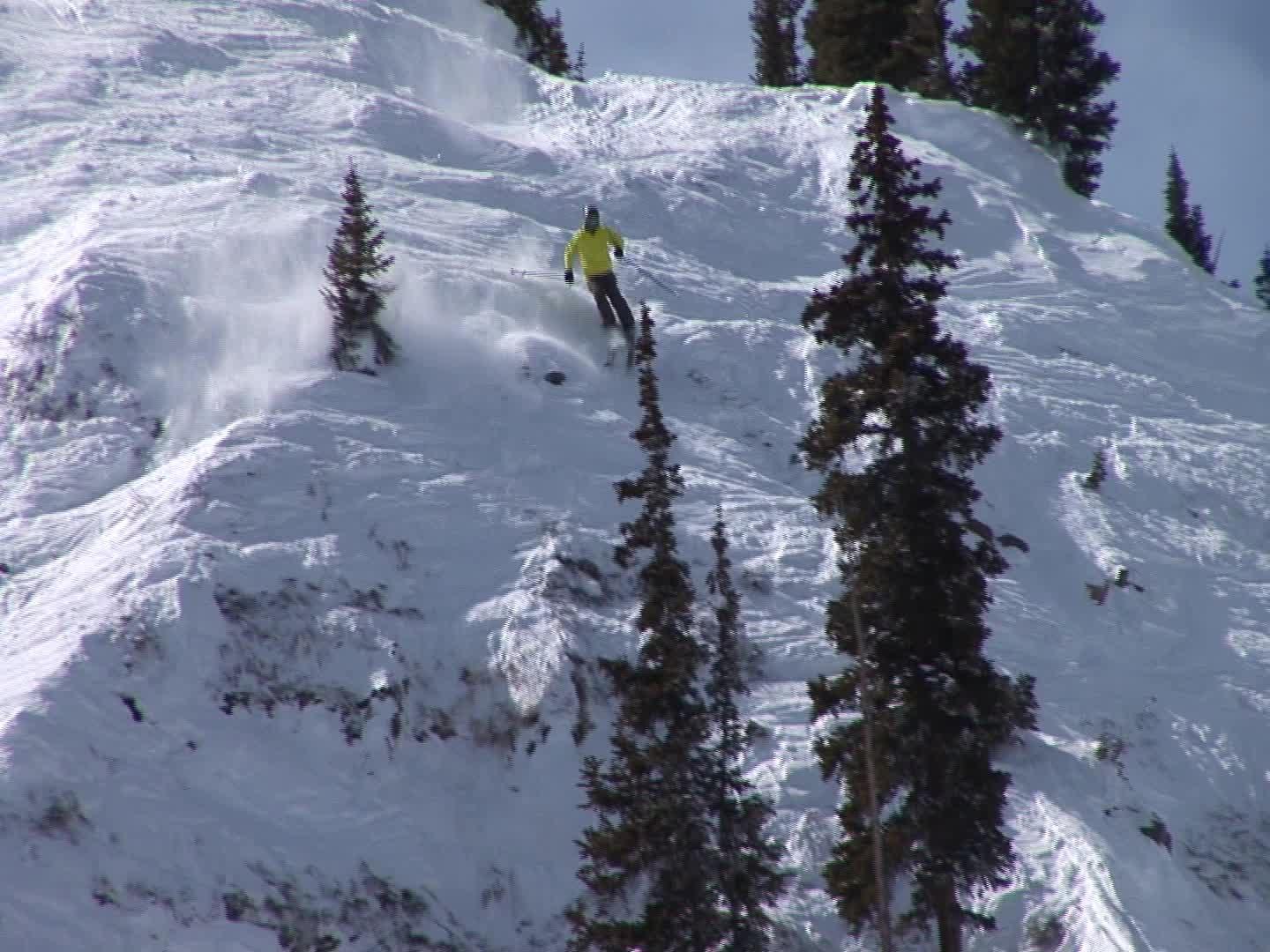 Ski Jump Over Cliff Loses Skis Jukin Media Inc