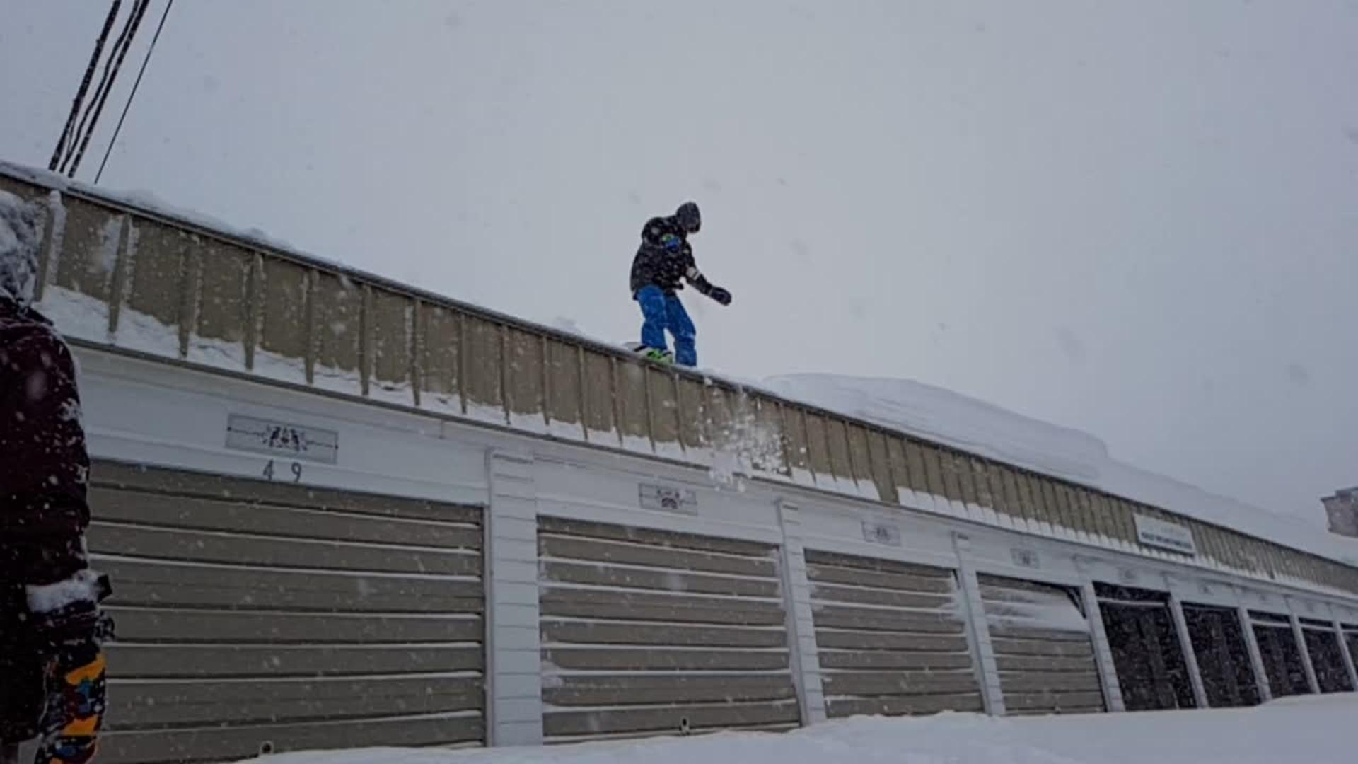 Snowboard Roof Jump Fail Jukin Licensing
