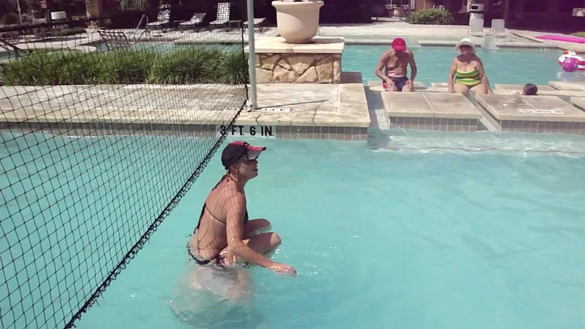 Loses bikini in pool Clip fight free porn slippey