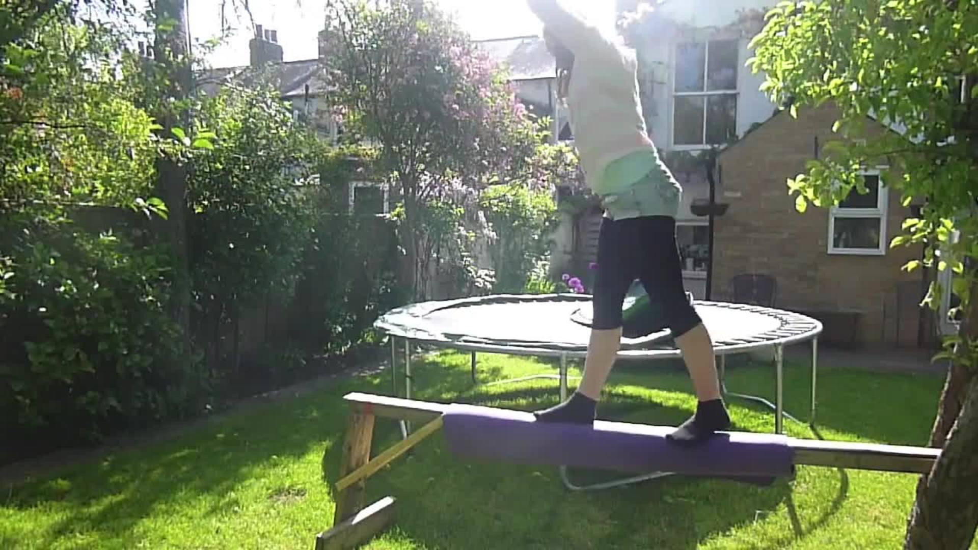 Gymnastics Girl Slips and Falls off Balance Beam Jukin Media Inc