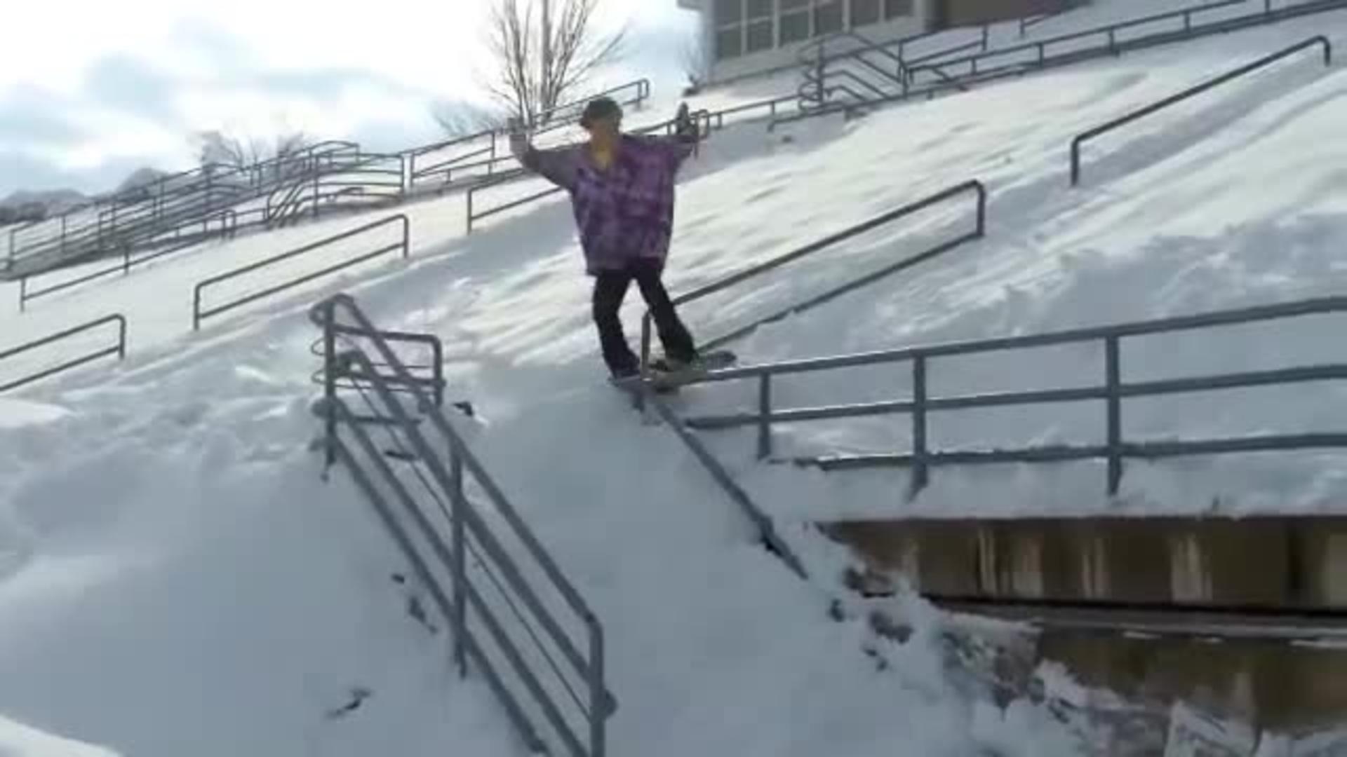 Snowboarding Rail Slide Fail Jukin Media Inc