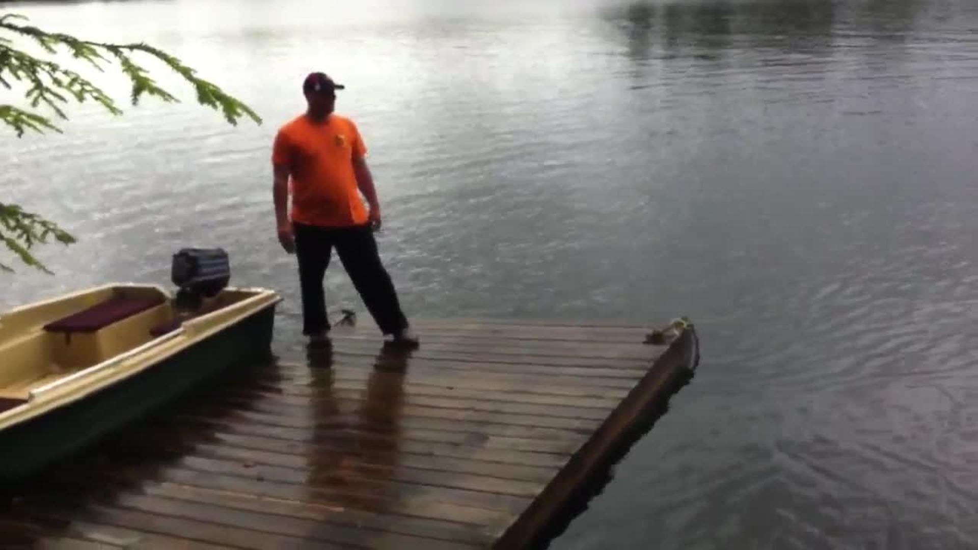 Lady in Bikini Fails at Jumping off Dock Jukin Media Inc