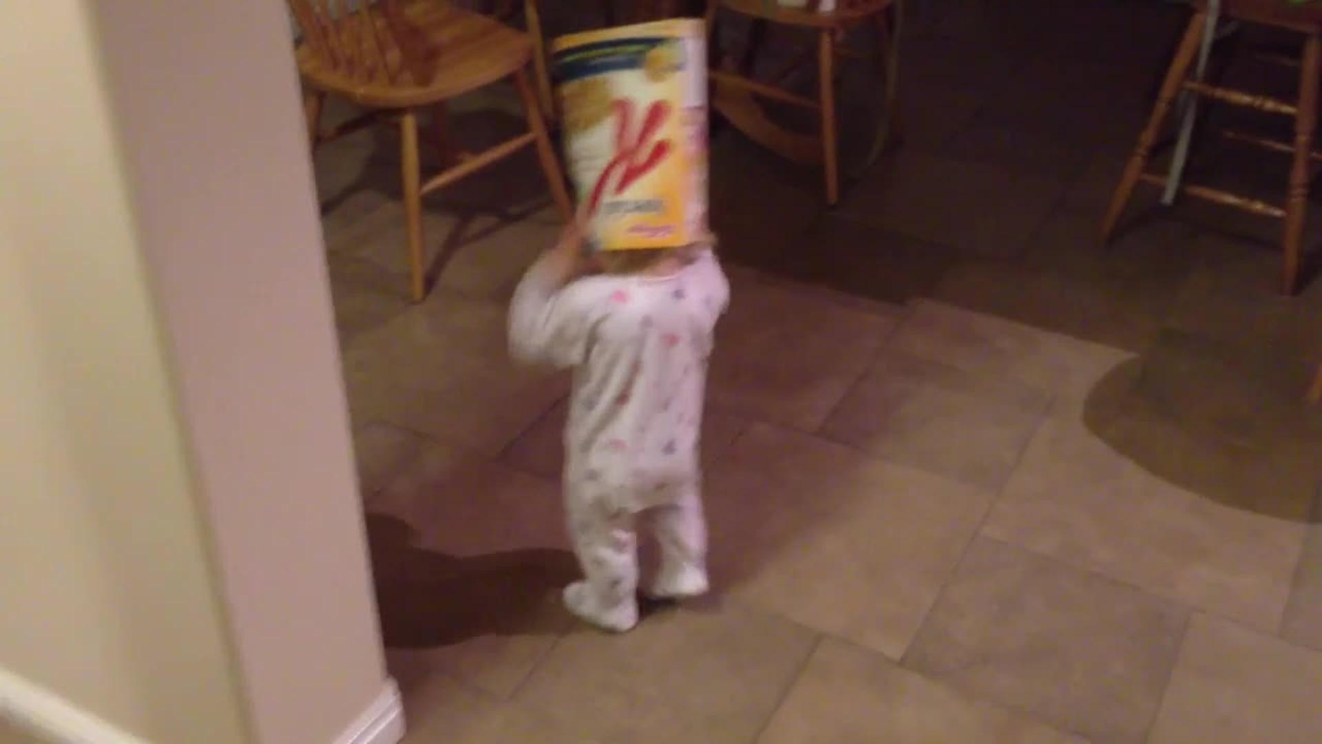 Toddler Puts Cereal Box on Head and Fails Jukin Licensing