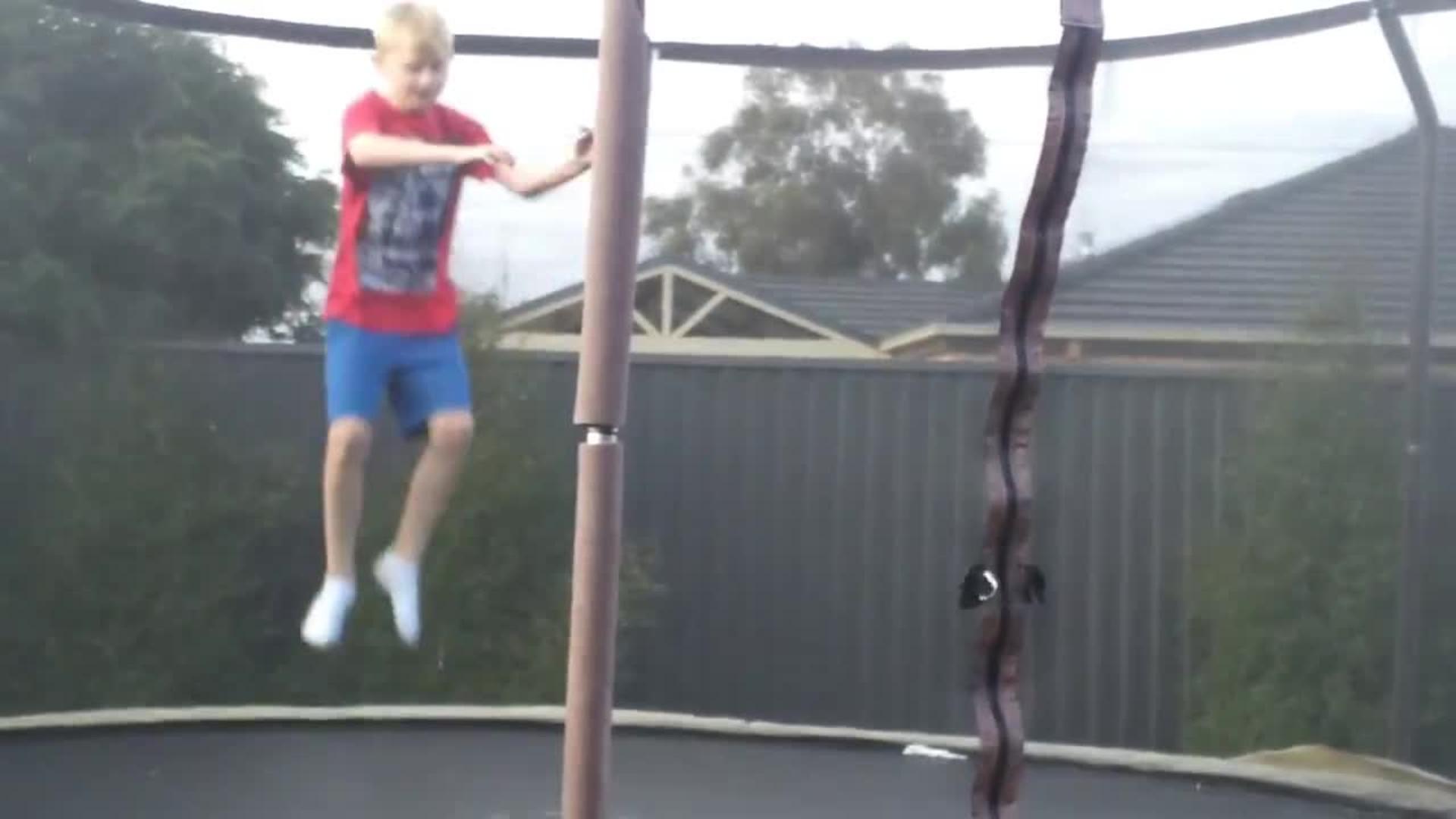 Trampoline Front Flip Loses Pants Jukin Media Inc