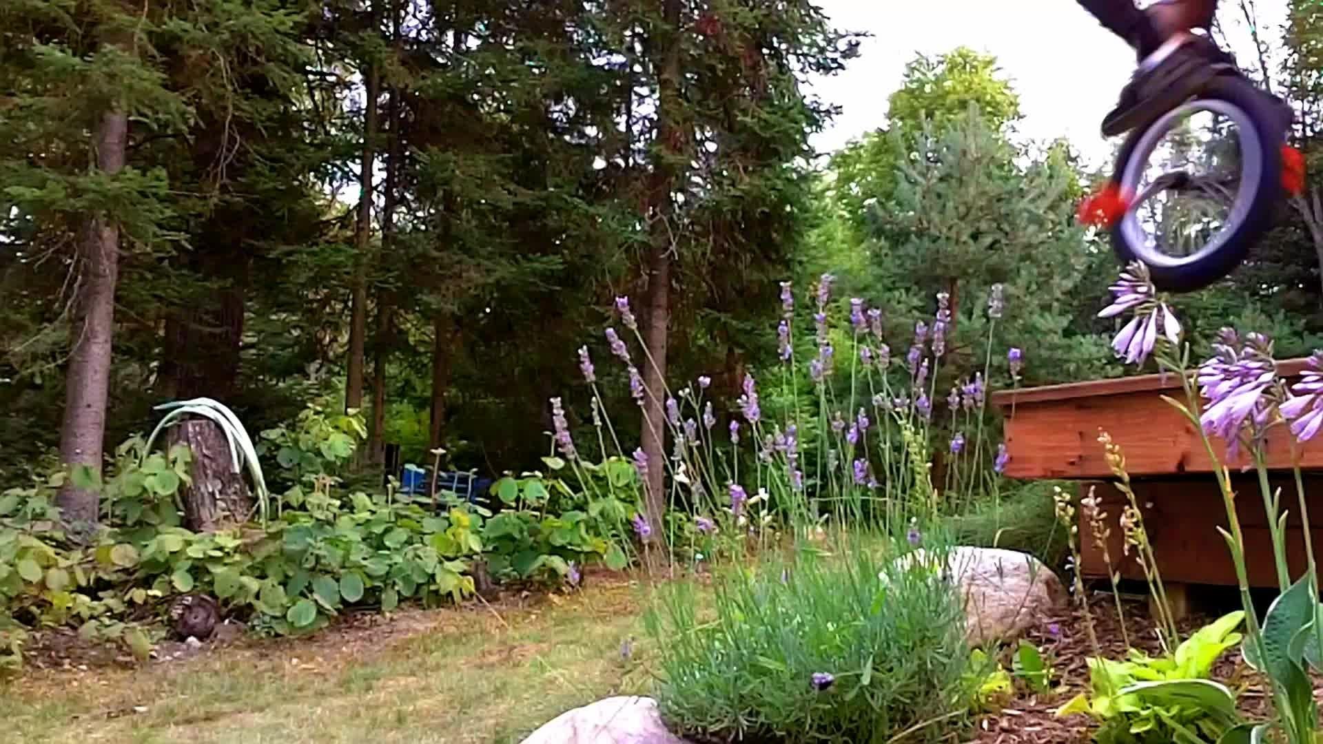 Unicycle Falls into Plants Jukin Licensing
