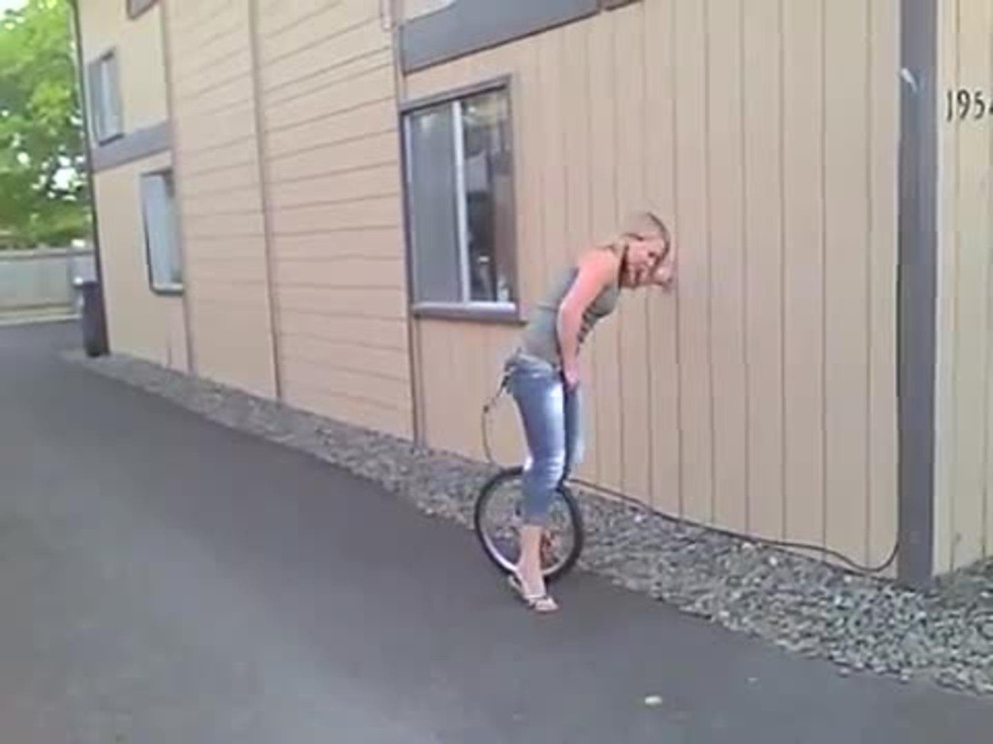 Unicycle Rider Falls in Water Jukin Media Inc