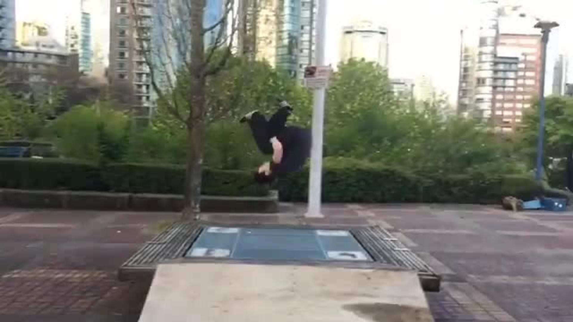 Guy Does Front Flip on Scooter Jukin Media Inc