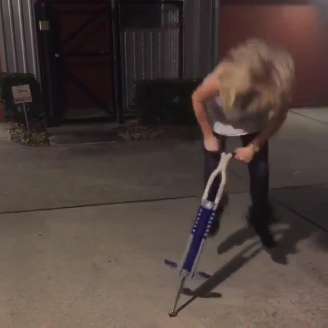 Guy on Pogo Stick Fails Hard Jukin Media Inc
