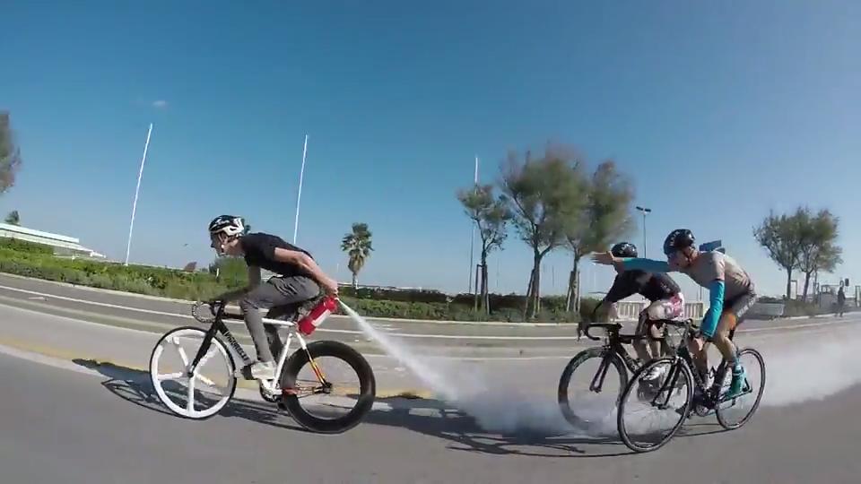 Guy Rides Backwards on Tandem Bike Jukin Media Inc