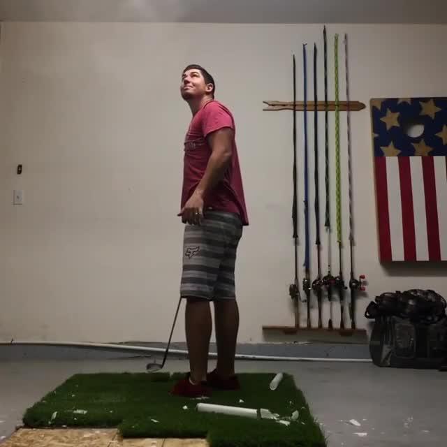 Guy Hits Golf Ball and Shatters Light Jukin Licensing