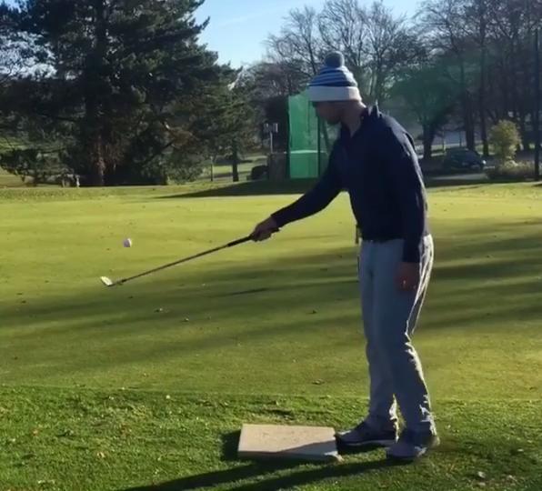 Three Guys Stand Next to Each Other to do Amazing Golf Ball Juggling