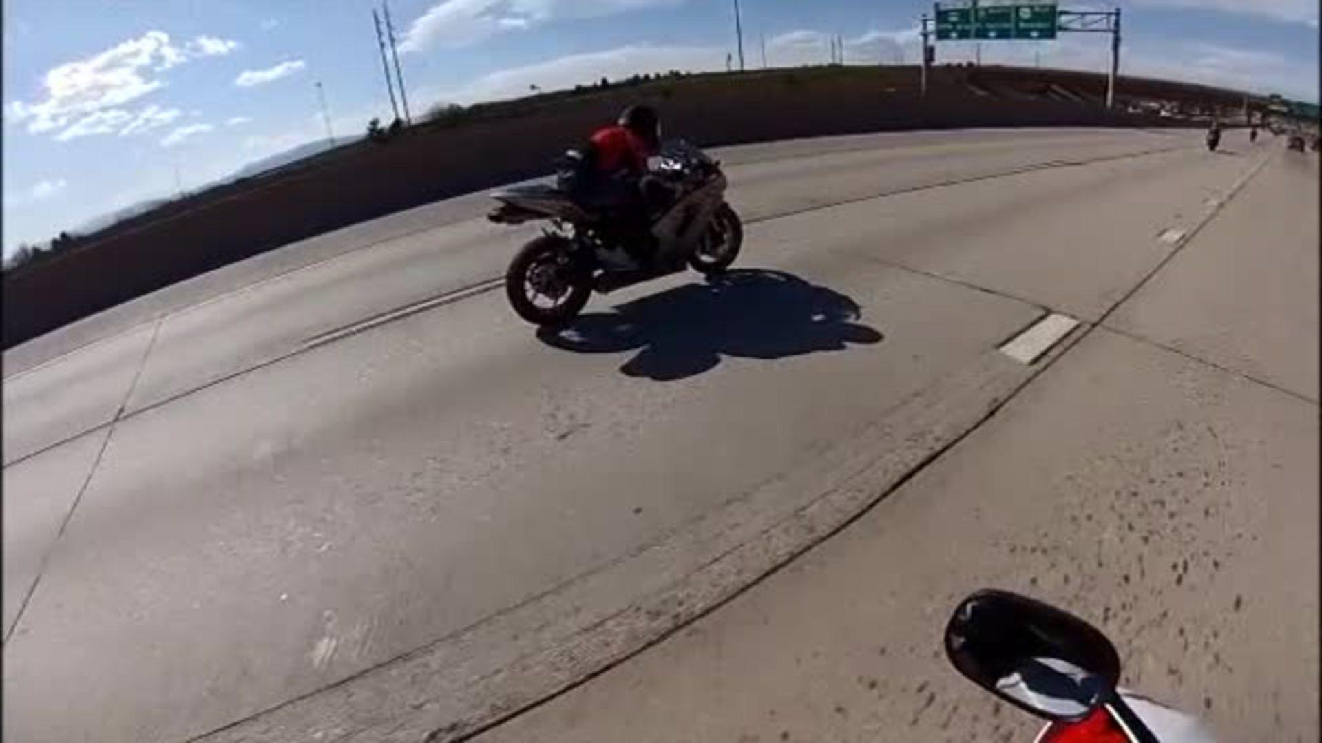 Motorcycle Hits Car Stopped in Intersection Jukin Media Inc