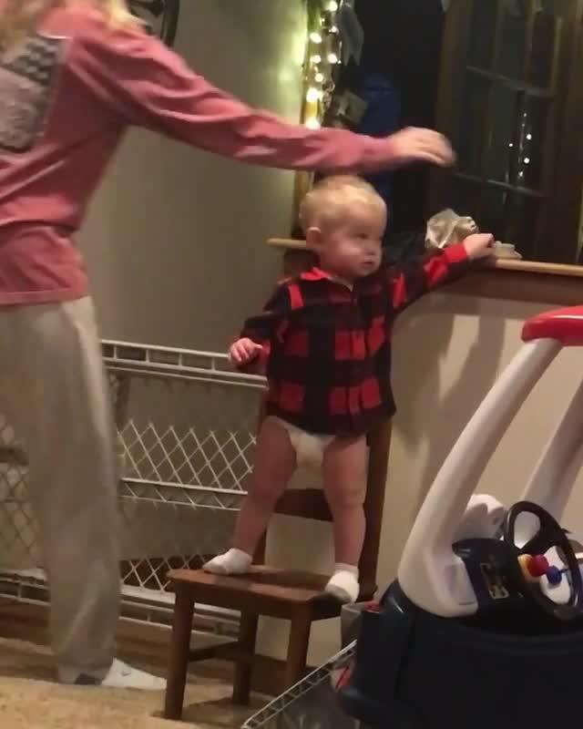 Baby Falls Off Chair and Lands on Head Jukin Licensing