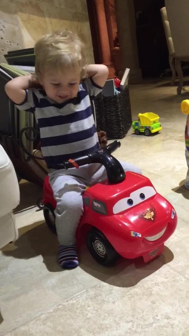 Toddler Hits Head and Falls Backward off Toy Car Jukin Licensing