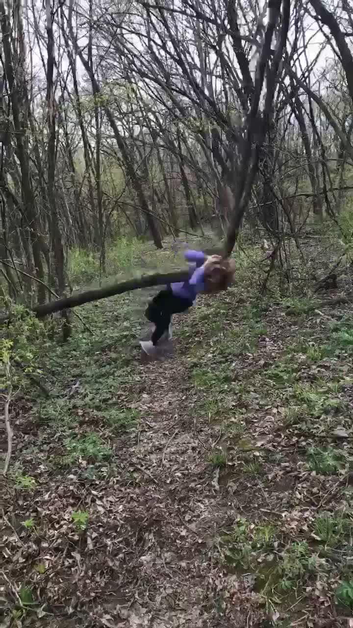 Woman Trying to Swing on Tree Vine Falls When It Breaks Jukin Media Inc