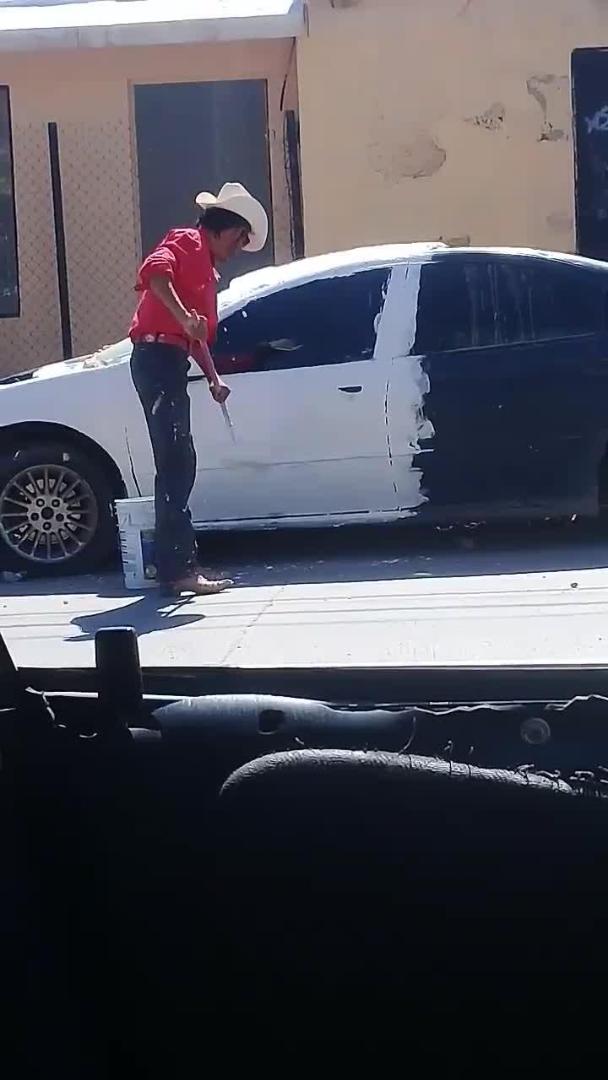 Guy Paints Car with House Paint Jukin Licensing