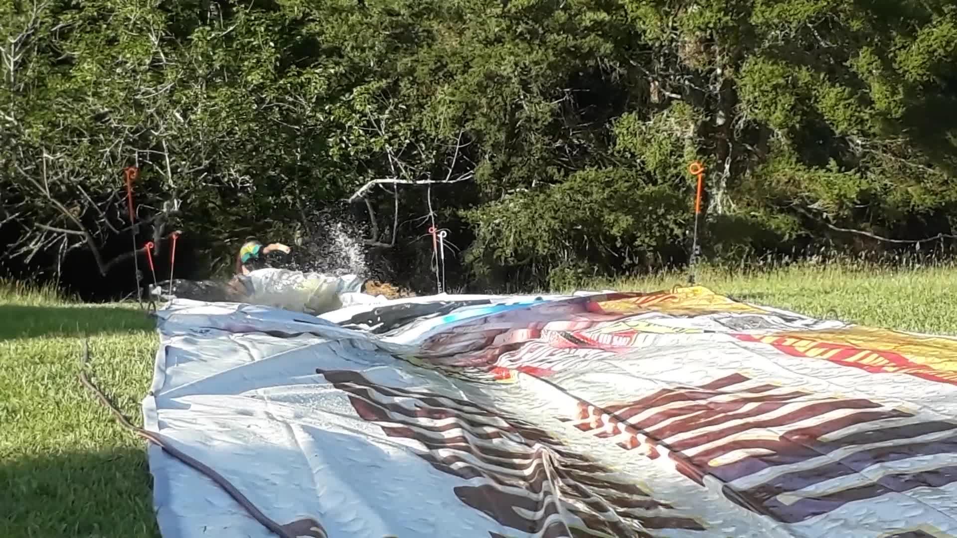Kid Falls Off Homemade Waterslide and Disappears Jukin Licensing