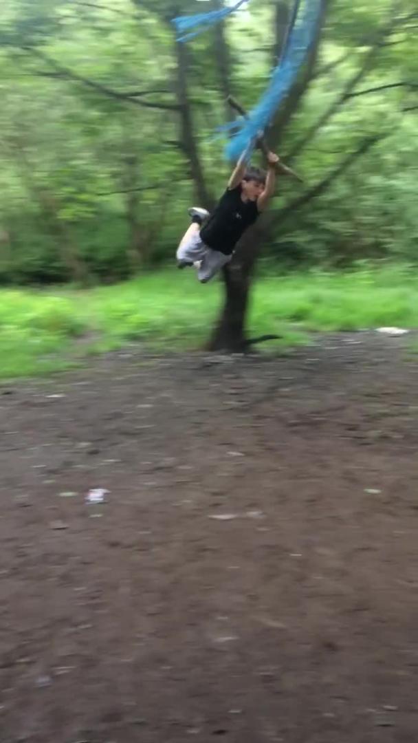 Man on Rope Swing Crashes into Excavator Jukin Media Inc