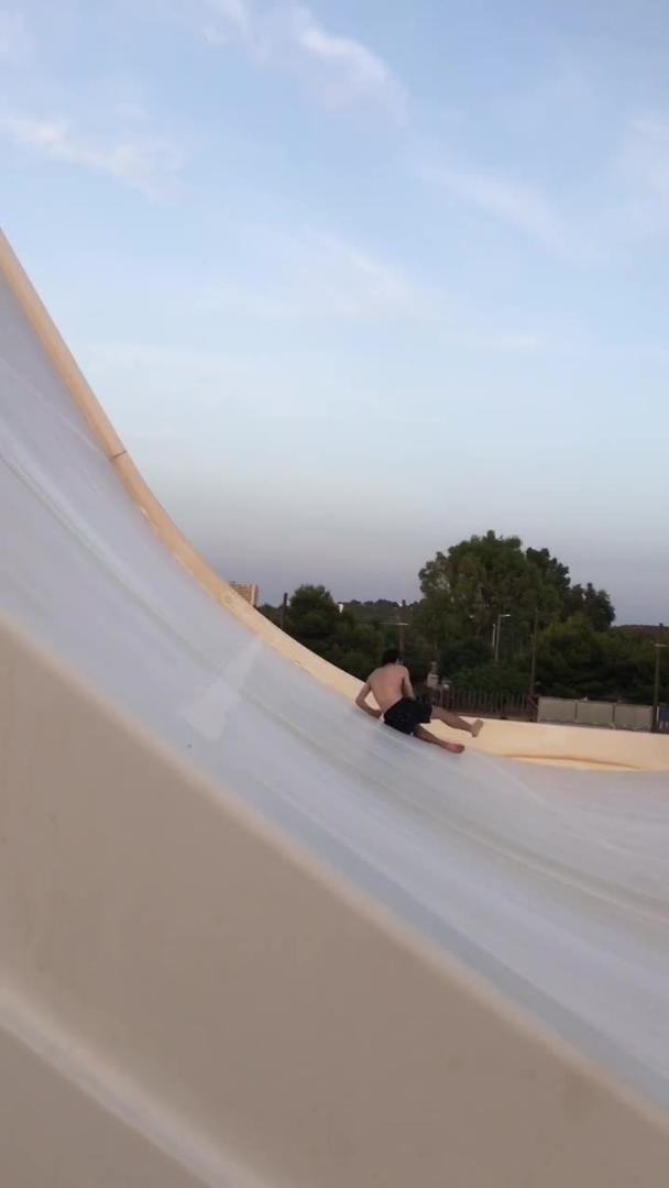 Guy Gets Stuck on Water Slide Jukin Media Inc