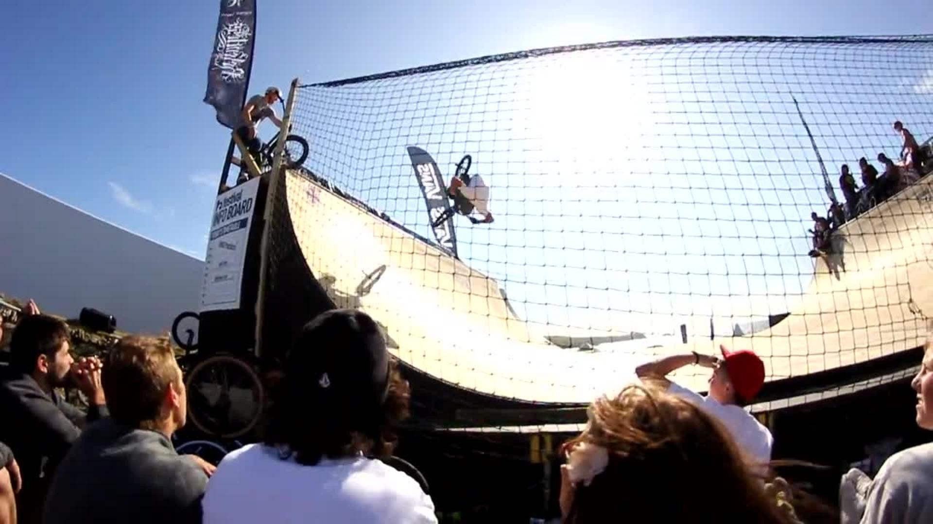 BMX Rider Fails at Frontflip off Half Pipe Drop Jukin Licensing