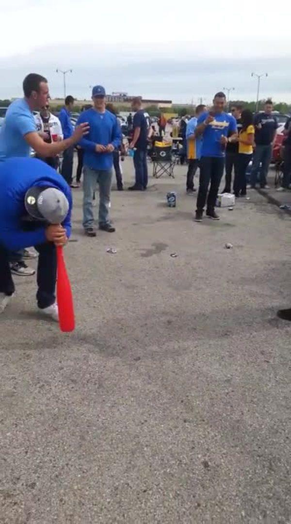 Guy Loses Tooth after Dizzy Bat Spin Jukin Licensing
