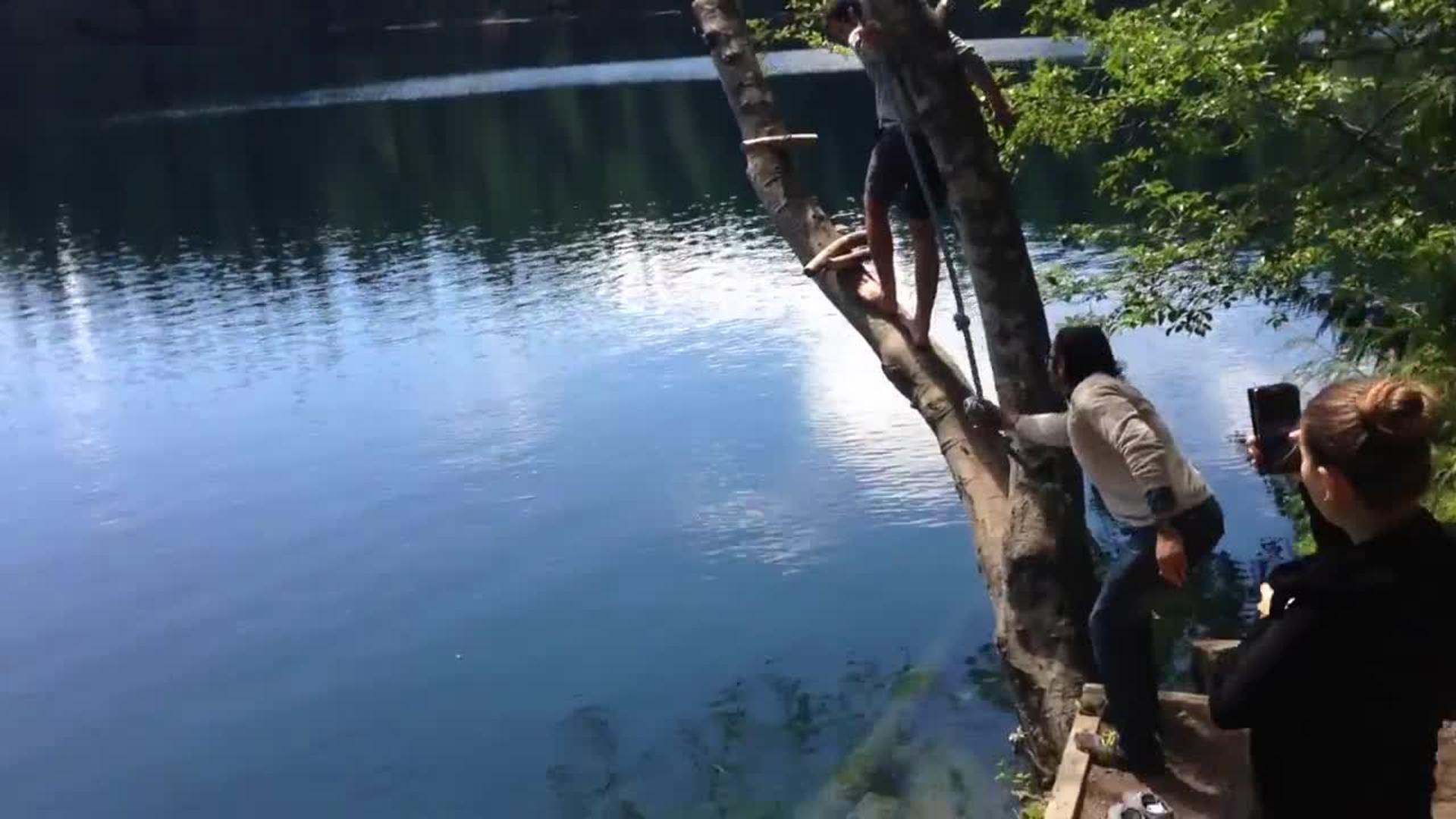 Rope Swing to Backflip Fail Jukin Media Inc