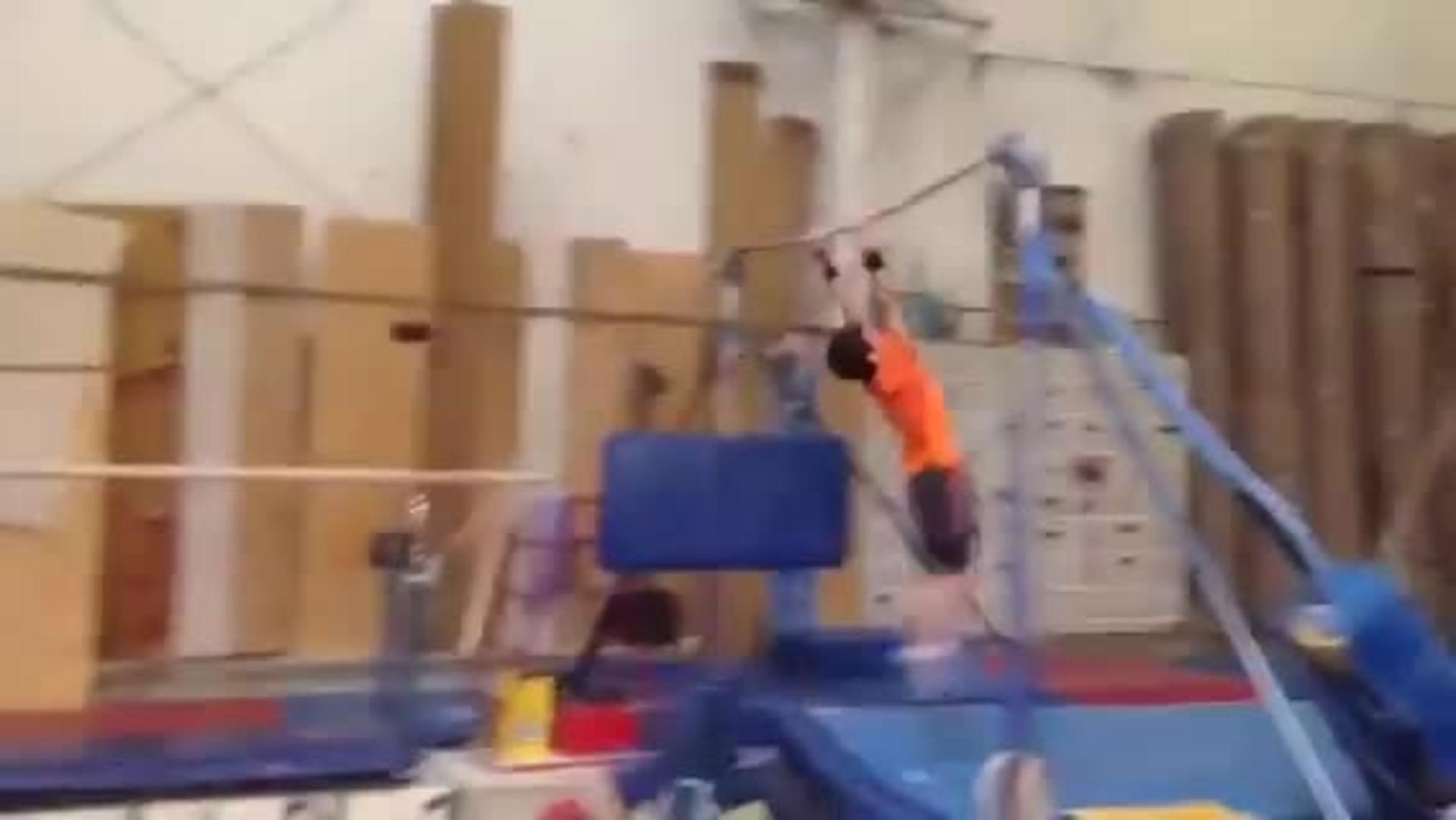 Girl Practicing High Bar Gymnastics Fails Jukin Media Inc