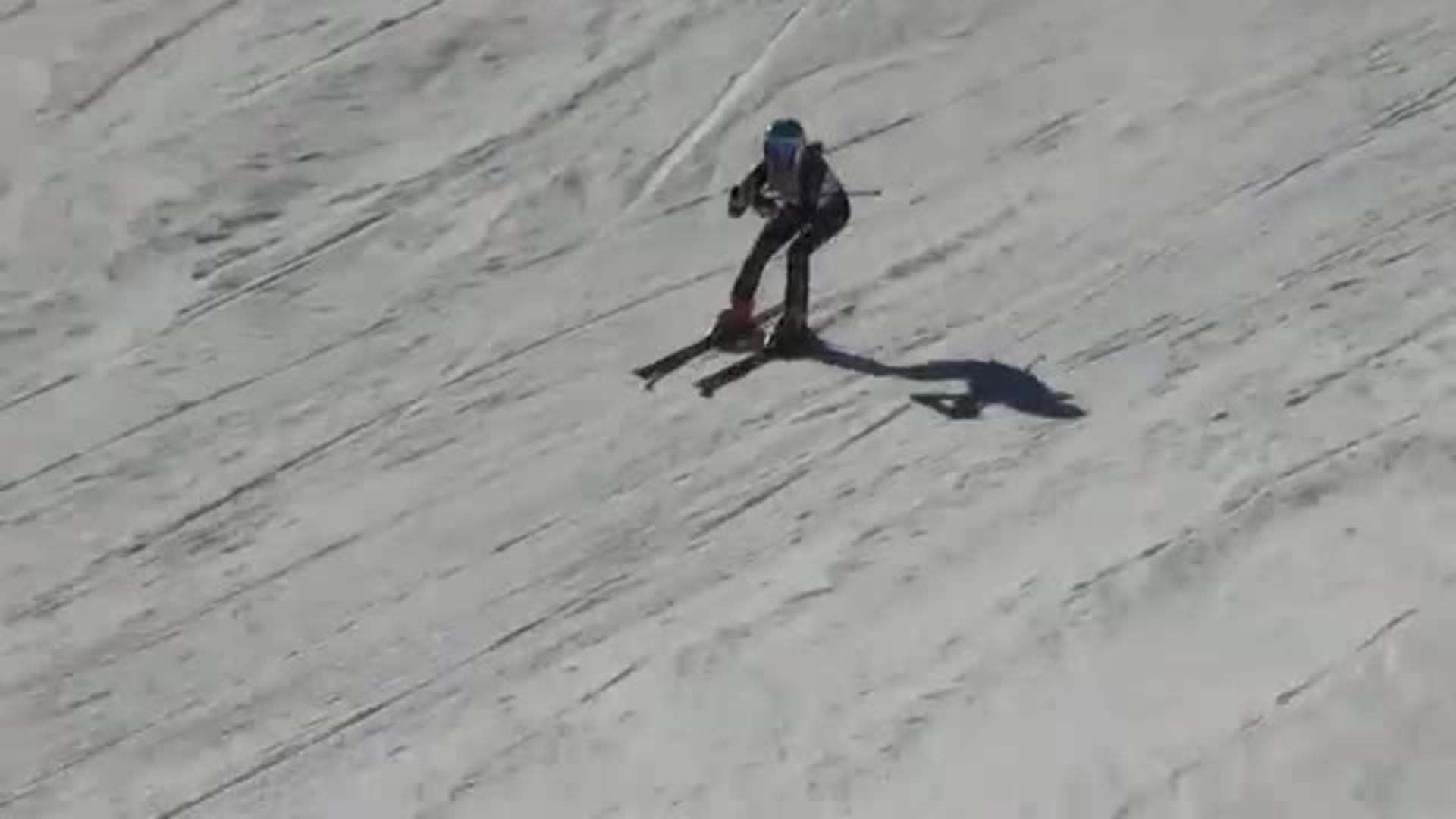 Two Competitive Skiers Crash during Race Jukin Media Inc