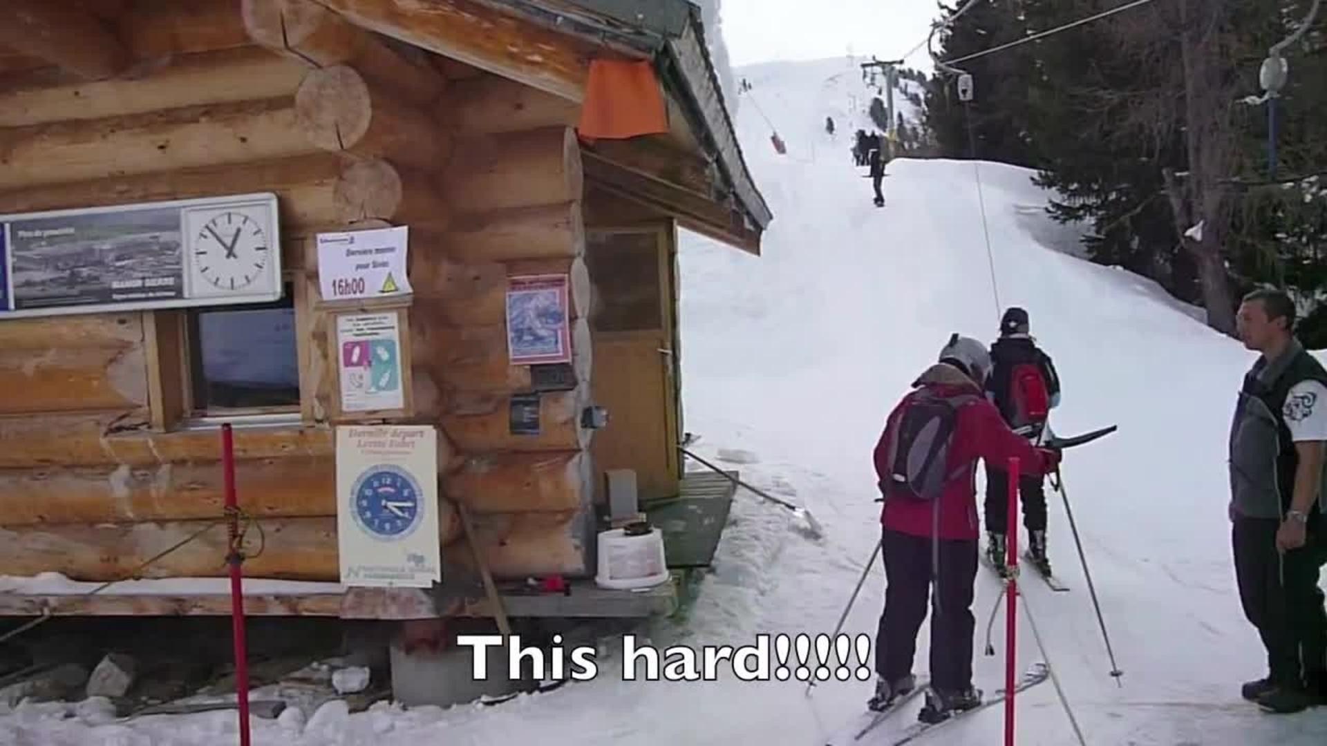 Snowboarding Ski Lift Beginner Fail Jukin Licensing