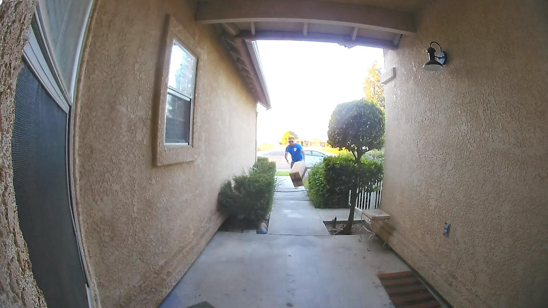 Delivery Guy Throws Package on Doorstep From Afar Jukin Licensing