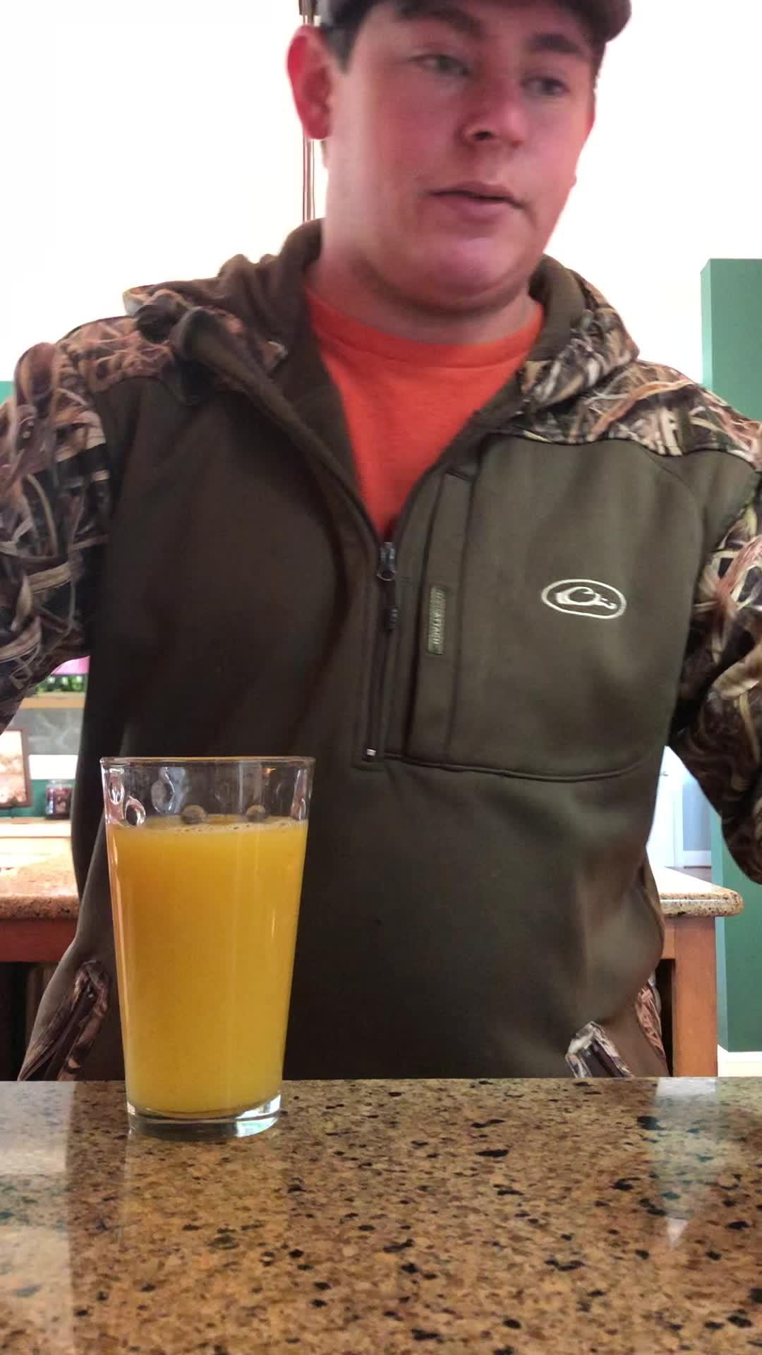 Guy Tries to Use Toilet Paper Roll as Straw and Chokes on Orange Juice Jukin Media Inc