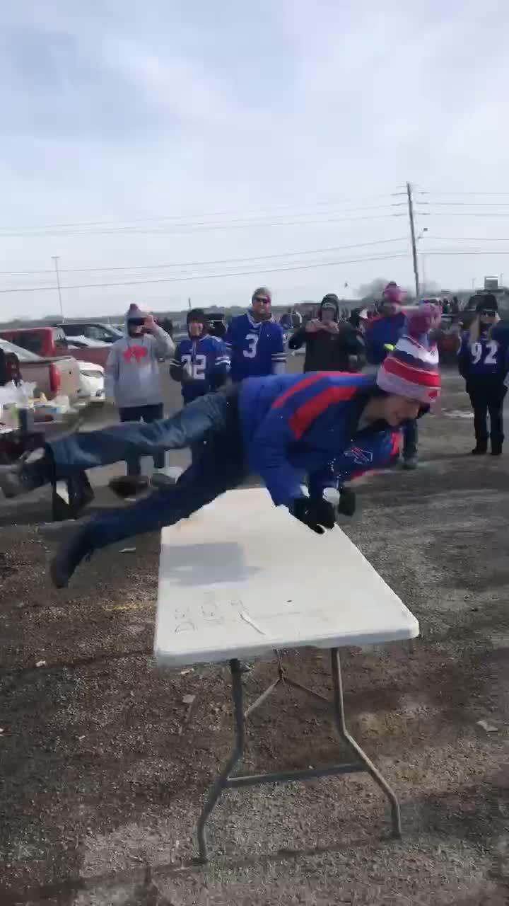Drunk Guy Fails and Falls While Attempting to Jump on Table Jukin
