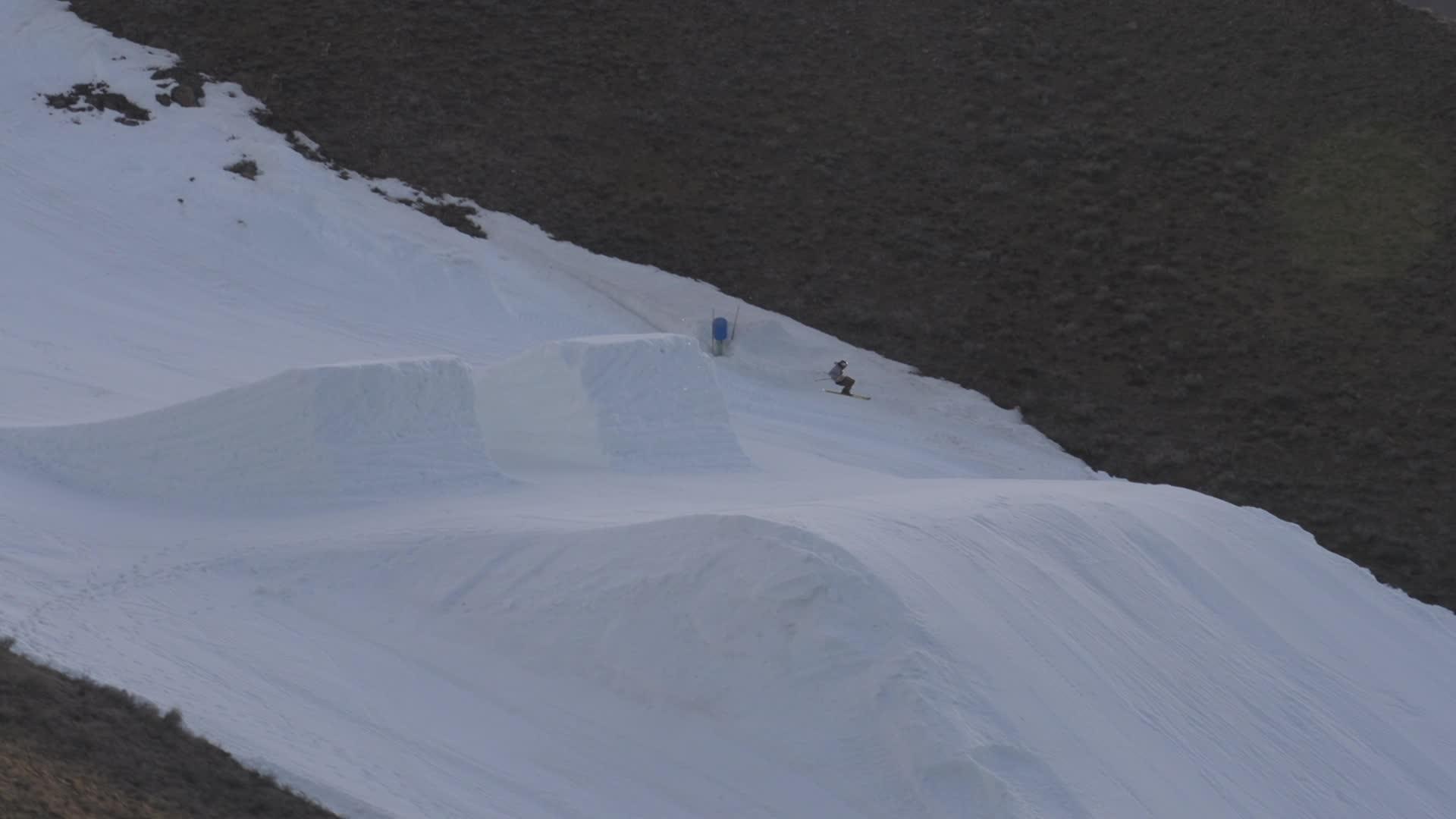 Guy Falls While Skiing Over Multiple SnowRamps Jukin Licensing