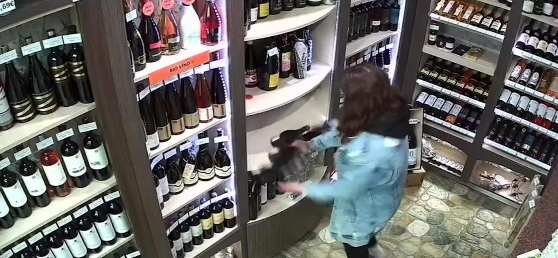 Wine Bottles Fall off Shelf at Liquor Store Jukin Media Inc