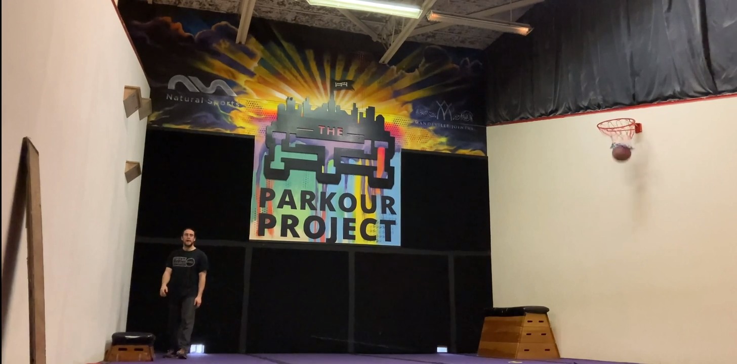 Guy Bounces Basketball Off Wall and Puts it Inside Hoop Jukin Licensing