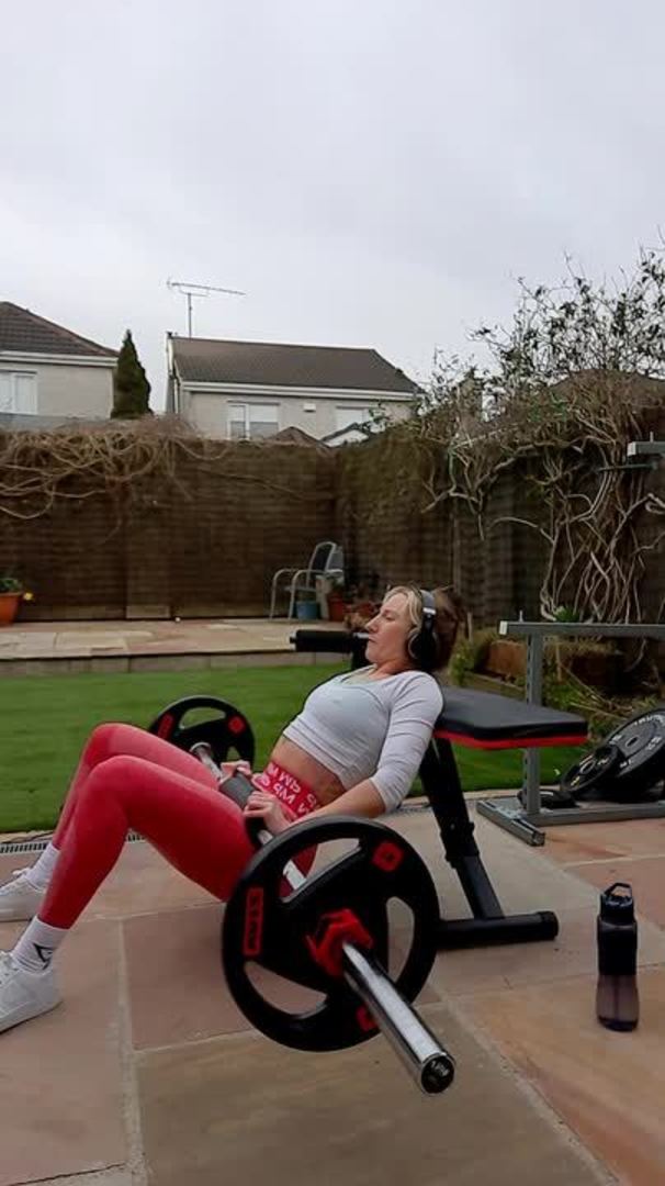 Woman Slips Off Bench While Doing Hip Thrust Exercise Jukin Licensing