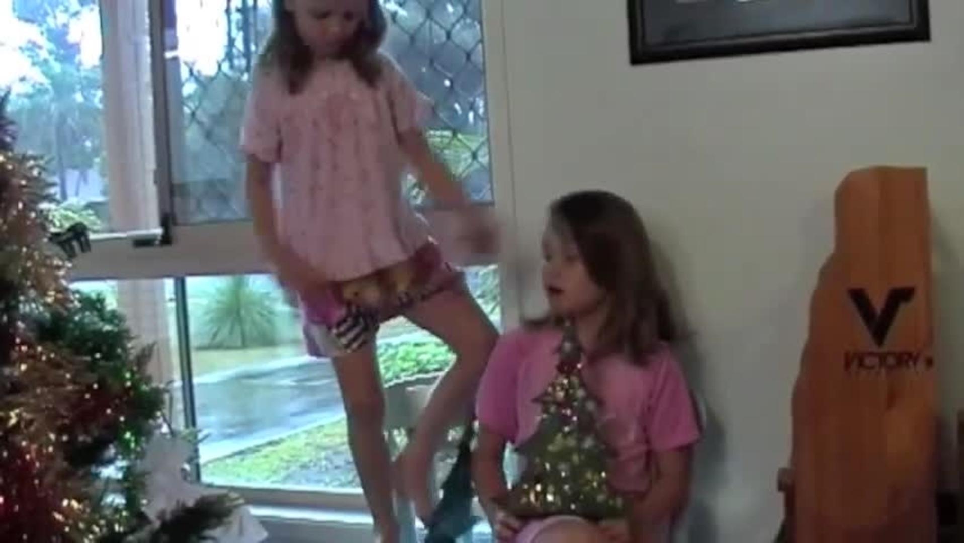 Little Girl Falls Off Chair Onto Christmas Tree Jukin Licensing