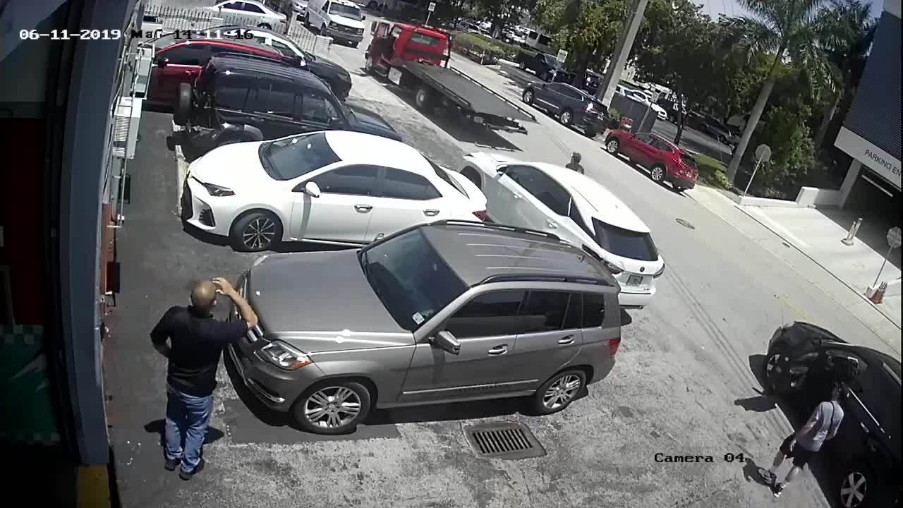 Car Rolls Back off of Tow Truck Bed Jukin Licensing