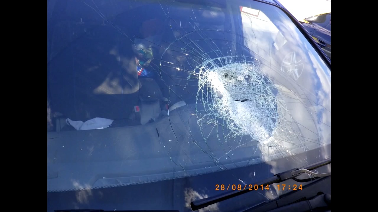 Huge Rock Hits Windshield Jukin Licensing