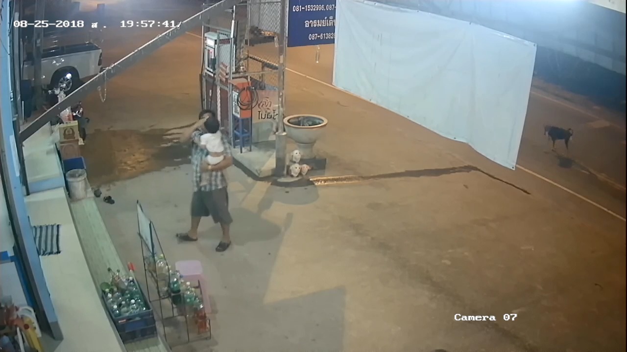 Grandfather Saves Baby from Head First Fall Jukin Licensing