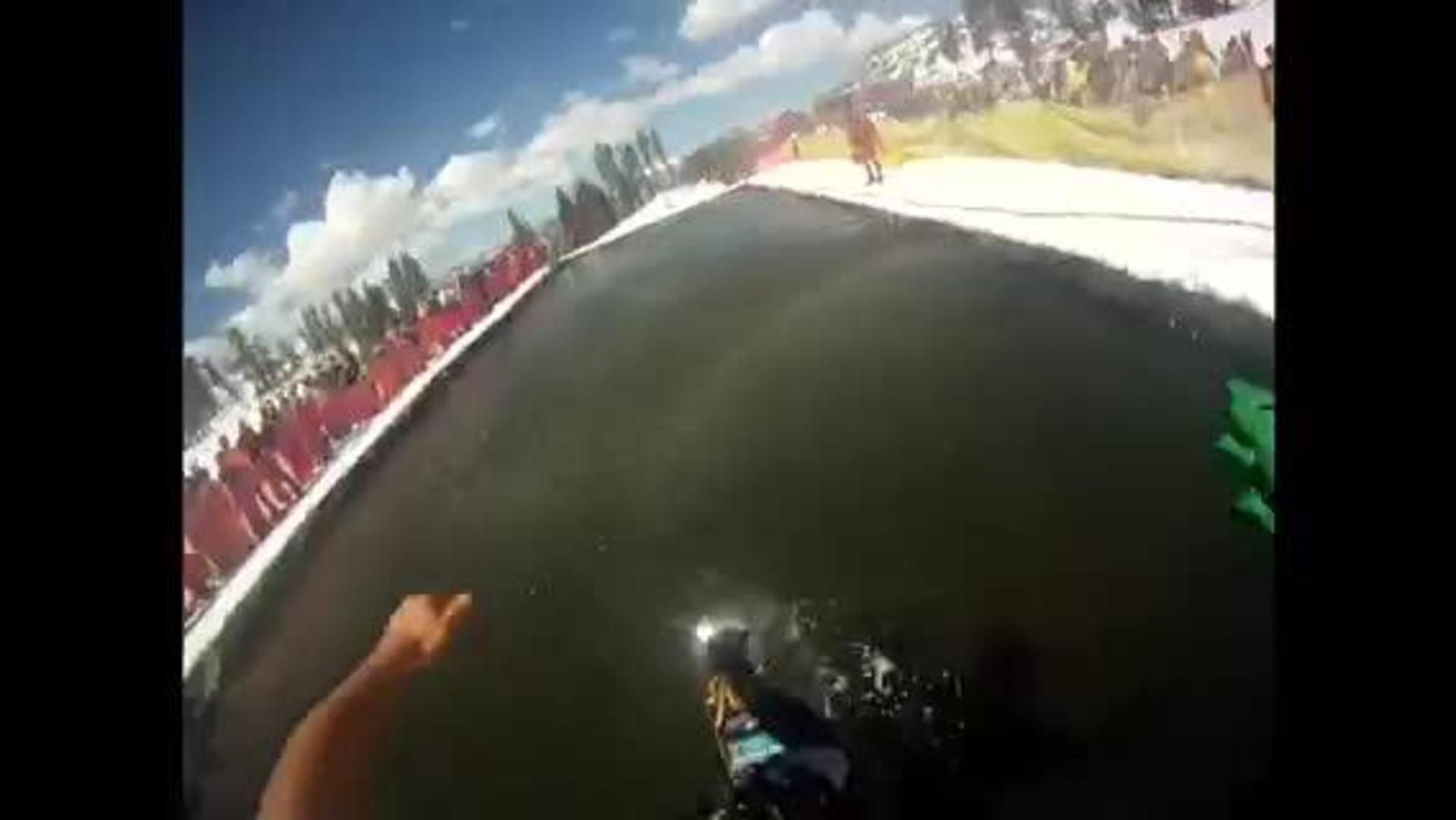 Snowboarding Pond Skim Win POV Jukin Licensing