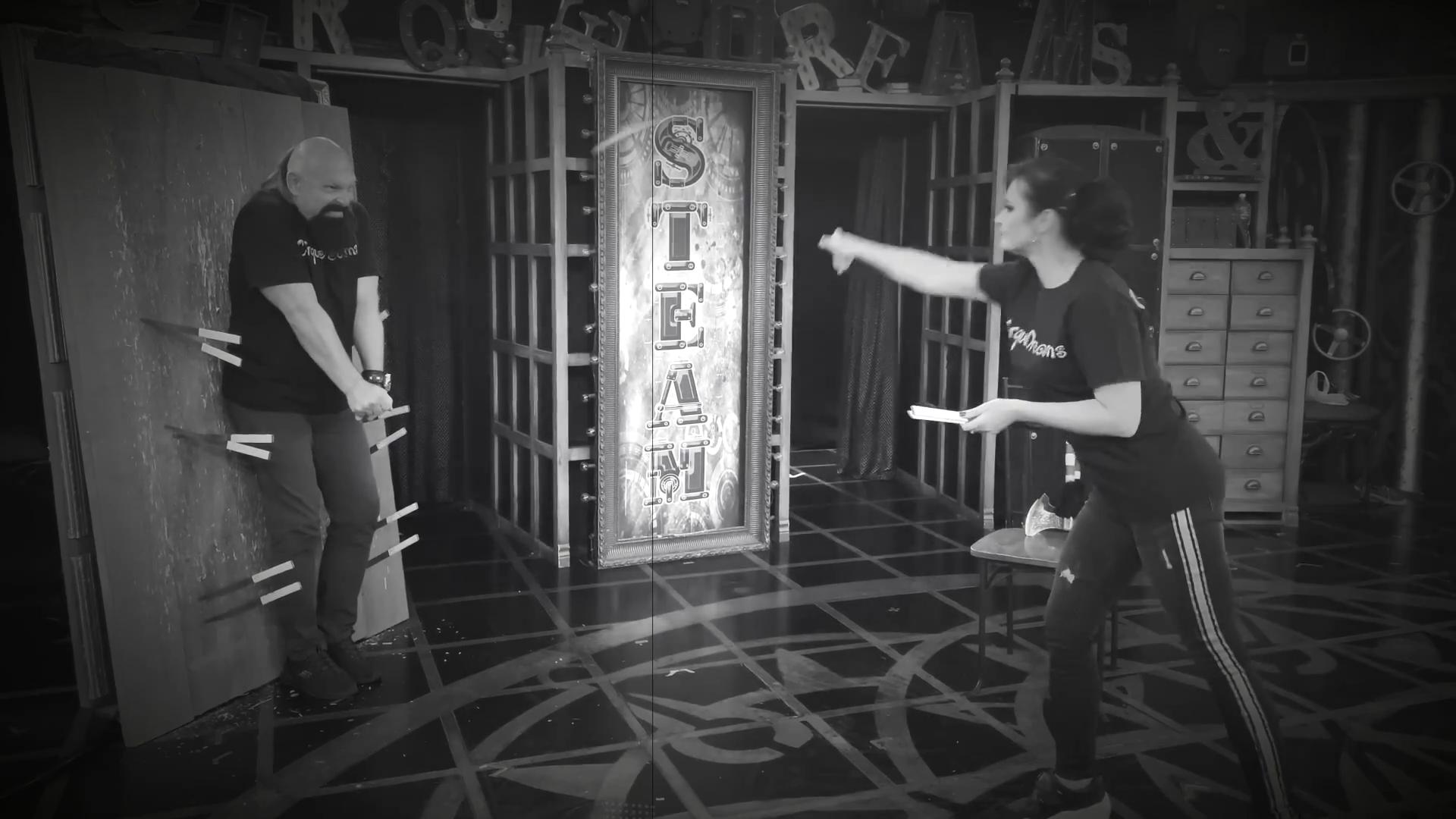 Woman Performs KnifeThrowing Act Jukin Licensing