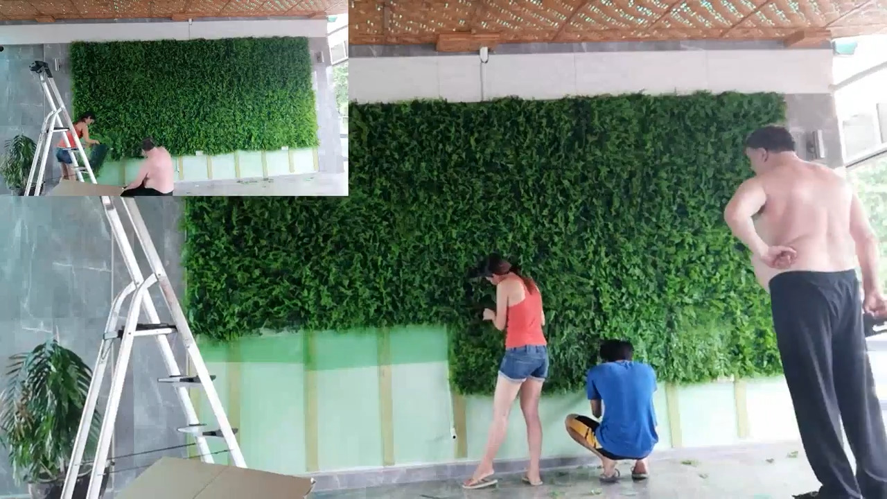 Family Assembles DIY Green Wall Jukin Licensing