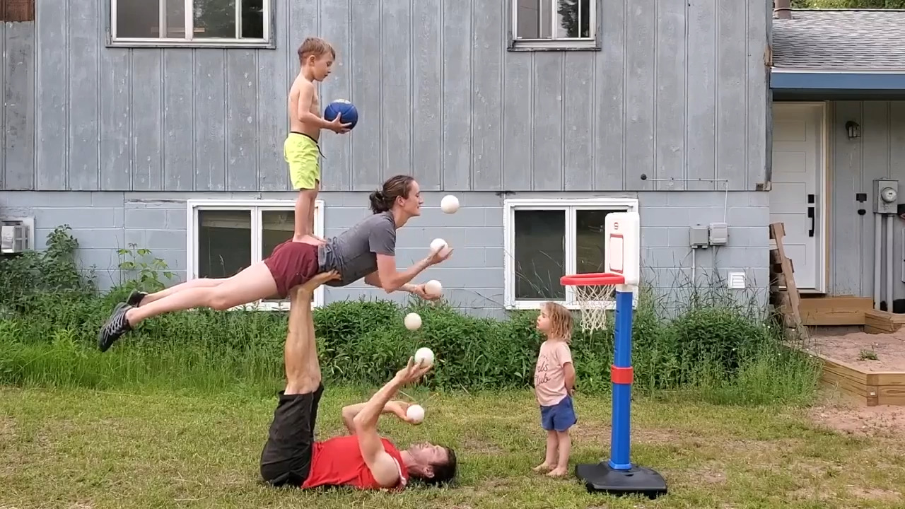 Family Attempts Incredible Acrobatic Juggling Trick Jukin Licensing