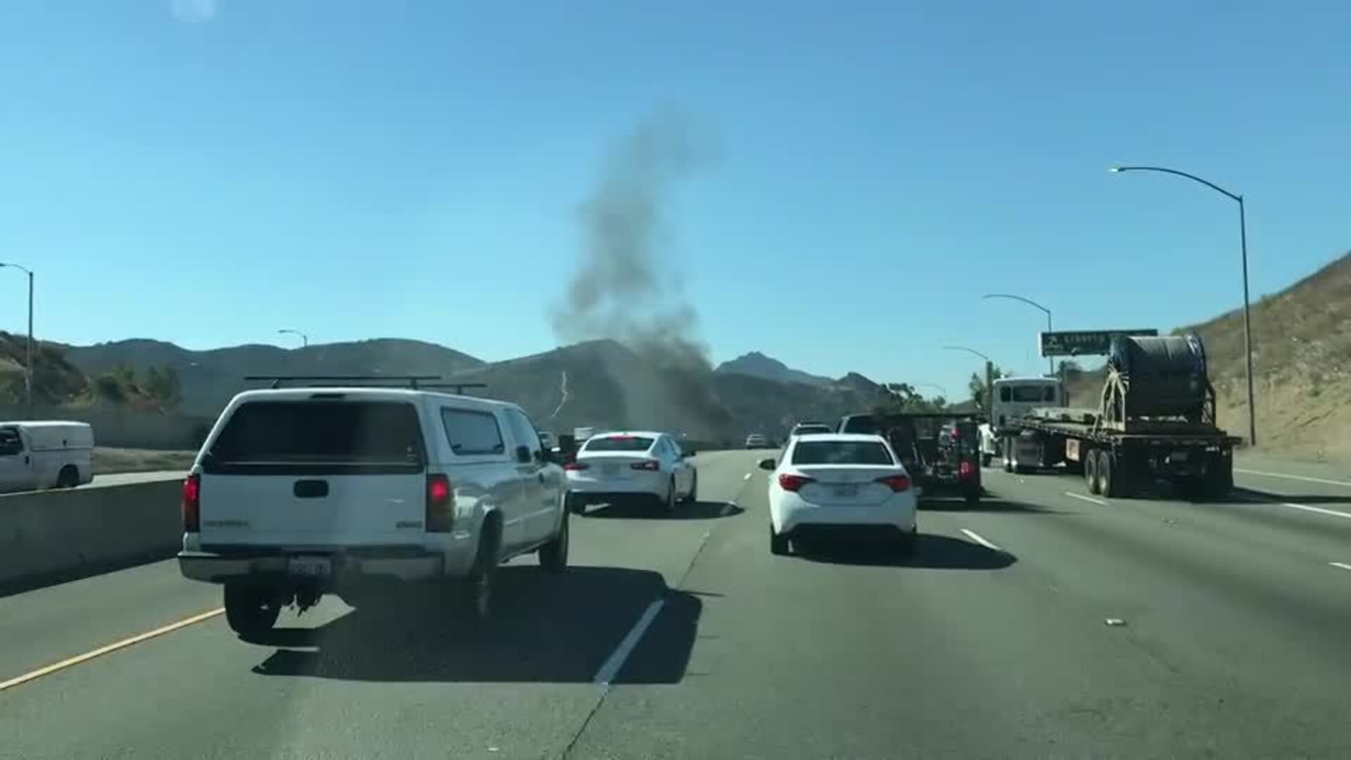 Plane Crashes and Catches Fire on California Highway Jukin Licensing